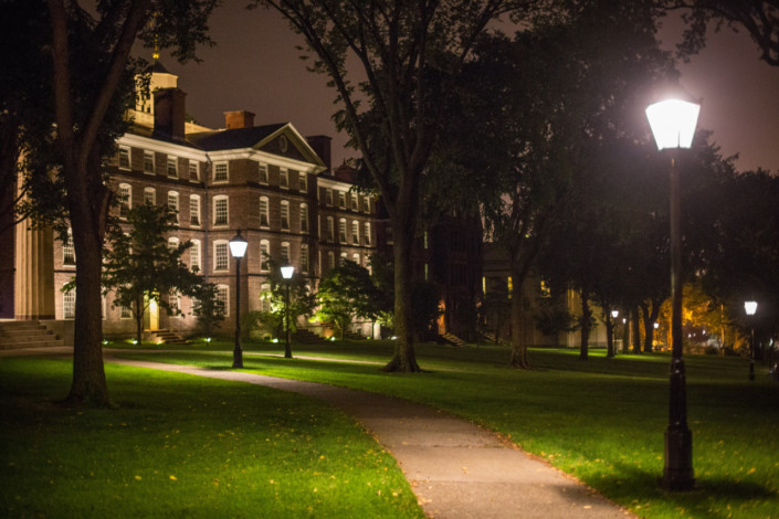 Brown University Campus at Night