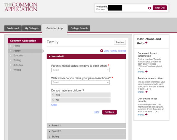 A User's Guide to the Common Application