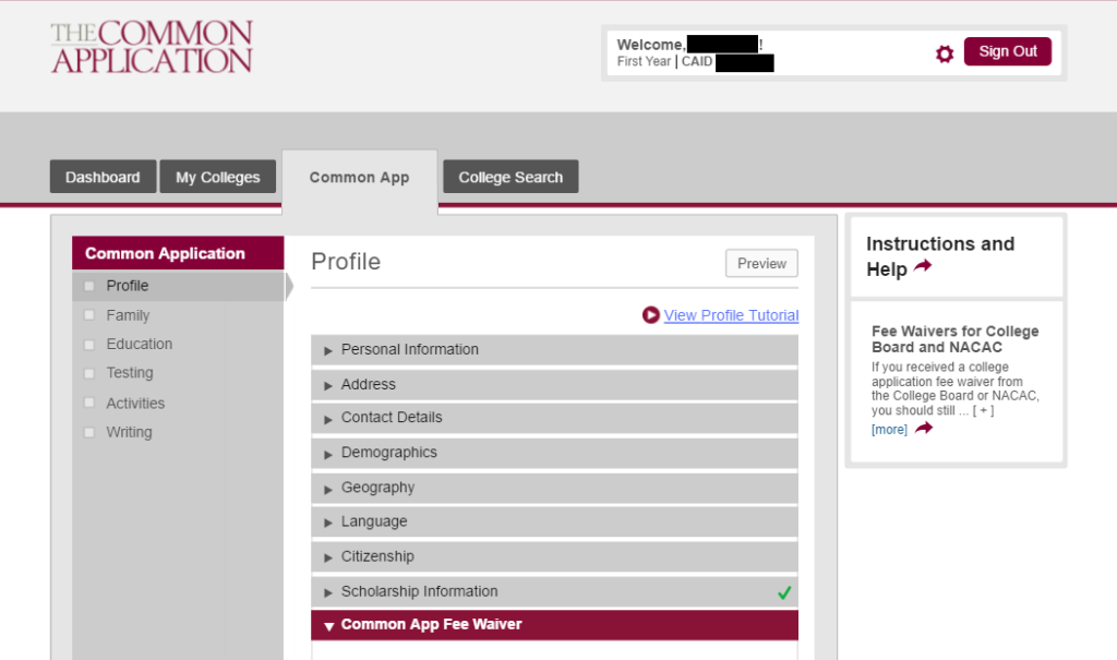 how to receive common app fee waiver