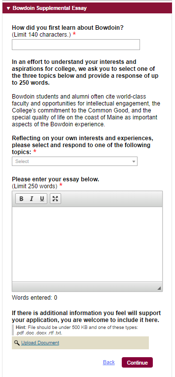 bowdoin college supplemental essays 2023