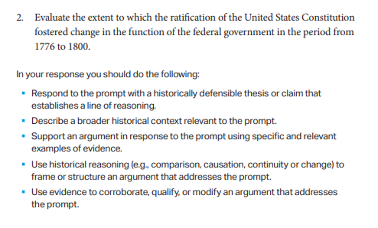 college board ap us history essay prompts