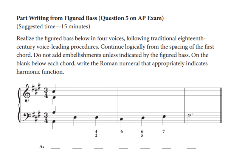 ap music theory sample free response question